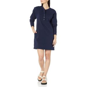 imageAmazon Essentials Womens Knit Henley Sweatshirt Dress Available in Plus SizeNavy