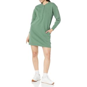 imageAmazon Essentials Womens Knit Henley Sweatshirt Dress Available in Plus SizeSage Green