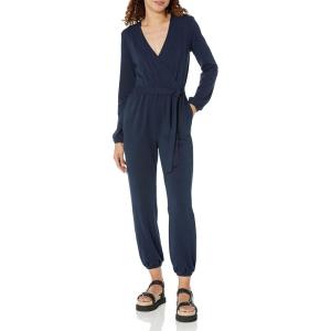 imageAmazon Essentials Womens Knit Surplice Jumpsuit Available in Plus SizeNavy
