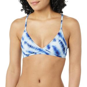 imageAmazon Essentials Womens LightSupport Classic Bikini Swimsuit TopBlue Tie Dye