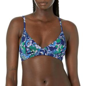 imageAmazon Essentials Womens LightSupport Classic Bikini Swimsuit TopDeep Blue Paisley