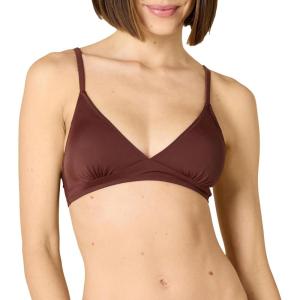 imageAmazon Essentials Womens LightSupport Classic Bikini Swimsuit TopDeep Brown