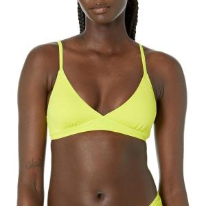 imageAmazon Essentials Womens LightSupport Classic Bikini Swimsuit TopLime Green