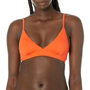 imageAmazon Essentials Womens LightSupport Classic Bikini Swimsuit TopOrange