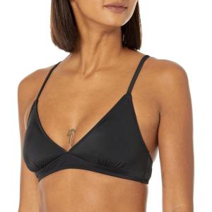 imageAmazon Essentials Womens LightSupport Classic Bikini Swimsuit TopWashed Black