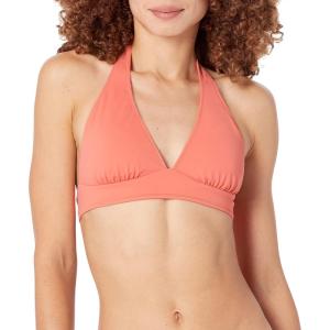 imageAmazon Essentials Womens LightSupport Tie Halter Bikini Swimsuit Top Available in Plus SizeCoral Pink