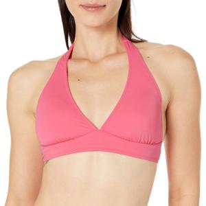 imageAmazon Essentials Womens LightSupport Tie Halter Bikini Swimsuit Top Available in Plus SizeHot Pink