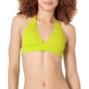 imageAmazon Essentials Womens LightSupport Tie Halter Bikini Swimsuit Top Available in Plus SizeLime Green