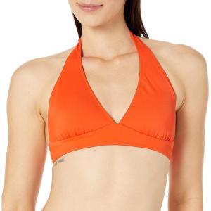 imageAmazon Essentials Womens LightSupport Tie Halter Bikini Swimsuit Top Available in Plus SizeOrange