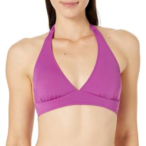 imageAmazon Essentials Womens LightSupport Tie Halter Bikini Swimsuit Top Available in Plus SizeViolet