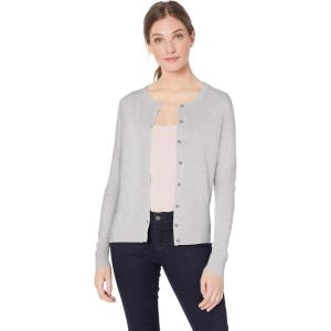 imageAmazon Essentials Womens Lightweight Crewneck Cardigan Sweater Available in Plus SizeLight Grey Heather