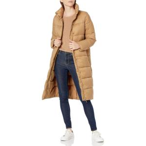 imageAmazon Essentials Womens Lightweight FullZip WaterResistant Long Cocoon Puffer Winter CoatMushroom Brown