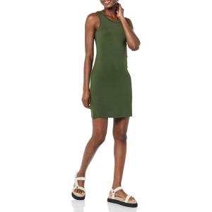 imageAmazon Essentials Womens Lightweight Jersey SlimFit Tank Mini Dress Previously Daily RitualDark Olive