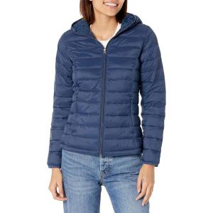 imageAmazon Essentials Womens Lightweight LongSleeve FullZip WaterResistant Packable Hooded Puffer JacketNavy