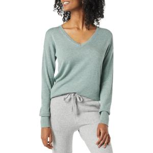 imageAmazon Essentials Womens Lightweight LongSleeve VNeck Tunic Sweater Available in Plus SizeSage Green Heather