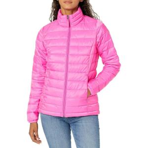 imageAmazon Essentials Womens Lightweight LongSleeve WaterResistant Packable Puffer Jacket Available in Plus SizeNeon Pink