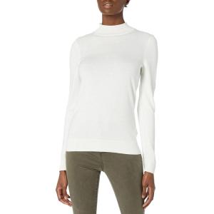 imageAmazon Essentials Womens Lightweight Mockneck Sweater Available in Plus SizeIvory