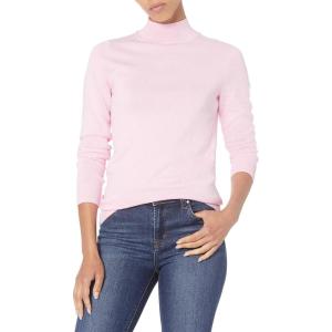 imageAmazon Essentials Womens Lightweight Mockneck Sweater Available in Plus SizeLight Pink