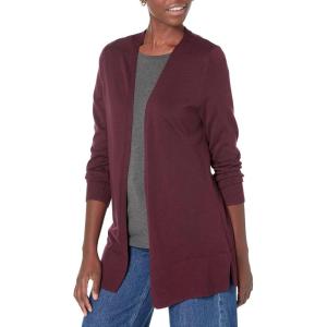 imageAmazon Essentials Womens Lightweight OpenFront Cardigan Sweater Available in Plus SizeBurgundy