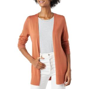 imageAmazon Essentials Womens Lightweight OpenFront Cardigan Sweater Available in Plus SizeCaramel