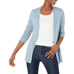 imageAmazon Essentials Womens Lightweight OpenFront Cardigan Sweater Available in Plus SizeIndigo Blue Heather