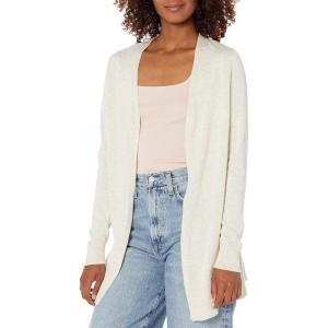 imageAmazon Essentials Womens Lightweight OpenFront Cardigan Sweater Available in Plus SizeOatmeal Heather
