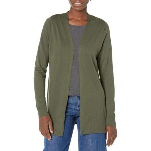 imageAmazon Essentials Womens Lightweight OpenFront Cardigan Sweater Available in Plus SizeOlive