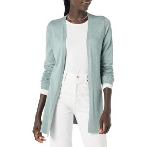 imageAmazon Essentials Womens Lightweight OpenFront Cardigan Sweater Available in Plus SizeSage Green Heather