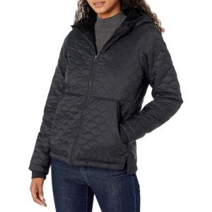 imageAmazon Essentials Womens Lightweight Quilted FullZip WaterResistant SherpaLined Hooded Puffer JacketBlack