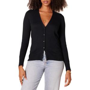 imageAmazon Essentials Womens Lightweight VNeck Cardigan Sweater Available in Plus SizeBlack