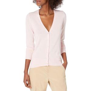 imageAmazon Essentials Womens Lightweight VNeck Cardigan Sweater Available in Plus SizeLight Pink