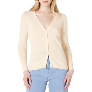 imageAmazon Essentials Womens Lightweight VNeck Cardigan Sweater Available in Plus SizePale Peach