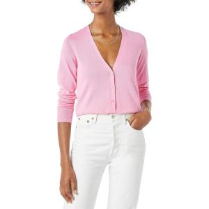 imageAmazon Essentials Womens Lightweight VNeck Cardigan Sweater Available in Plus SizePink