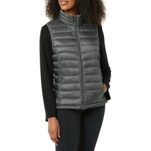 imageAmazon Essentials Womens Lightweight WaterResistant Packable Puffer VestCharcoal Heather
