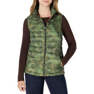 imageAmazon Essentials Womens Lightweight WaterResistant Packable Puffer VestGreen Camo