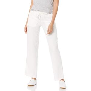imageAmazon Essentials Womens Linen Blend Drawstring Relaxed Fit Wide Leg Pant Available in Plus SizeBright White