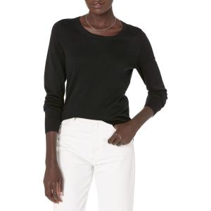 imageAmazon Essentials Womens LongSleeve Lightweight Crewneck Sweater Available in Plus SizeBlack
