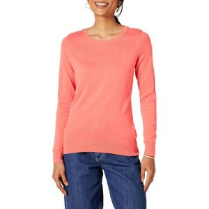 imageAmazon Essentials Womens LongSleeve Lightweight Crewneck Sweater Available in Plus SizeCoral Pink