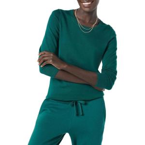 imageAmazon Essentials Womens LongSleeve Lightweight Crewneck Sweater Available in Plus SizeDark Green