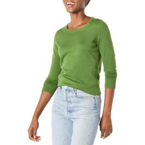 imageAmazon Essentials Womens LongSleeve Lightweight Crewneck Sweater Available in Plus SizeGreen