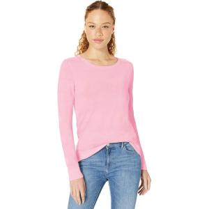 imageAmazon Essentials Womens LongSleeve Lightweight Crewneck Sweater Available in Plus SizeLight Pink