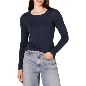 imageAmazon Essentials Womens LongSleeve Lightweight Crewneck Sweater Available in Plus SizeNavy