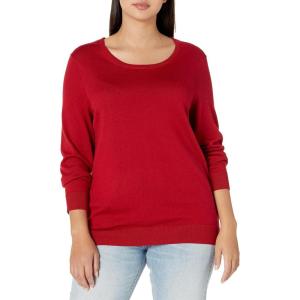 imageAmazon Essentials Womens LongSleeve Lightweight Crewneck Sweater Available in Plus SizeRed