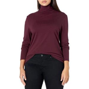 imageAmazon Essentials Womens LongSleeve Turtleneck Available in Plus SizeBurgundy
