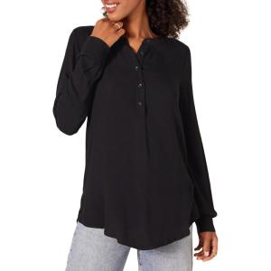 imageAmazon Essentials Womens LongSleeve Woven BlouseBlack