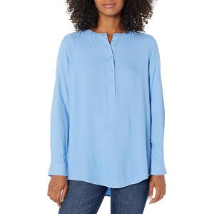 imageAmazon Essentials Womens LongSleeve Woven BlouseFrench Blue