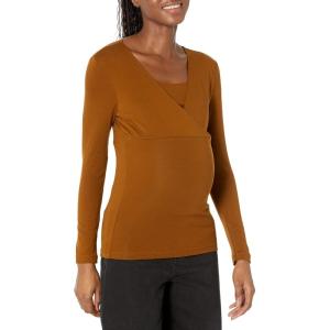 imageAmazon Essentials Womens Maternity Nursing VNeck TopDark Chestnut Brown