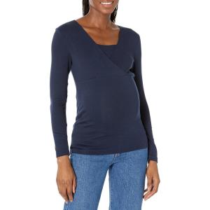 imageAmazon Essentials Womens Maternity Nursing VNeck TopNavy