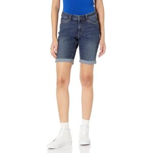imageAmazon Essentials Womens MidRise Slim fit Denim Bermuda Shorts with PocketsDark Denim
