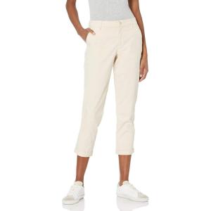 imageAmazon Essentials Womens MidRise SlimFit Stretchy Cropped Tapered Leg Khaki Dress Pants Available in Plus SizeLight Tan